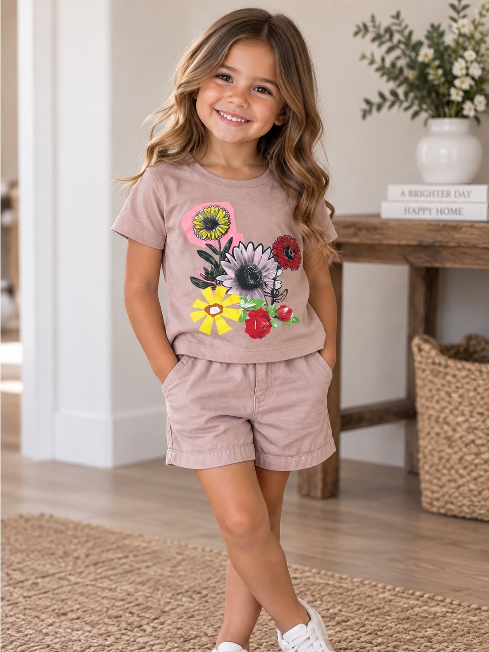 Stella McCartney Kids Blush Set Shirt + Shorts Outfit 12 Months